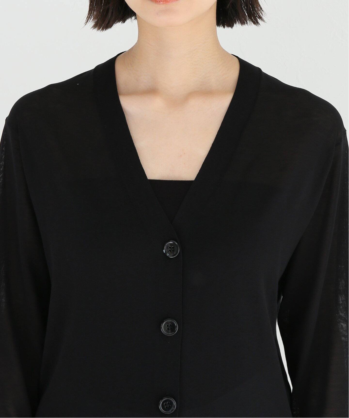 Semi Sheer Vネック カーディガン（カーディガン）｜MUSE de Deuxieme  