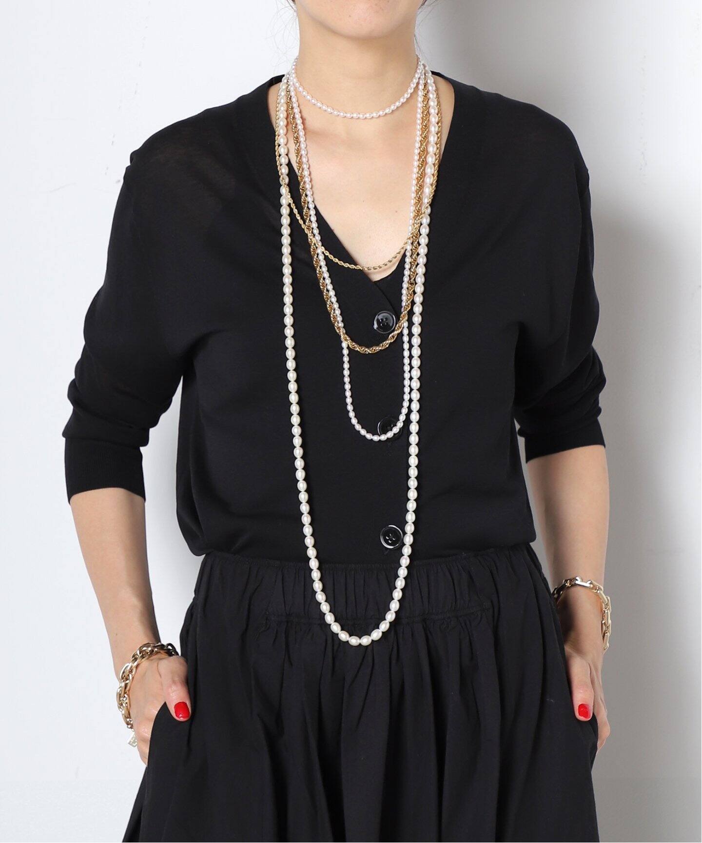 Semi Sheer Vネック カーディガン（カーディガン）｜MUSE de Deuxieme  