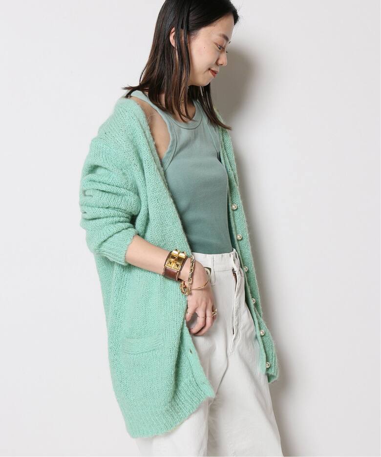 マディソンブルー ロングカーディガン リブニット 美品 アイボリー  