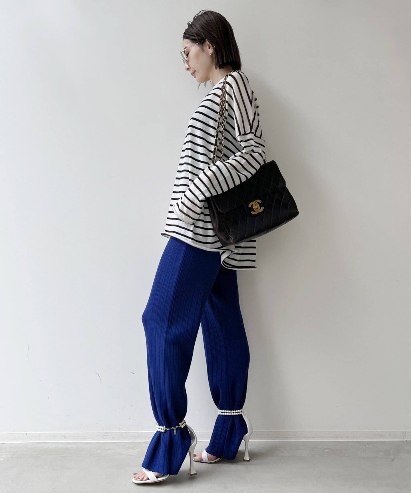 Border Sheer Knit（ニット／セーター）｜L