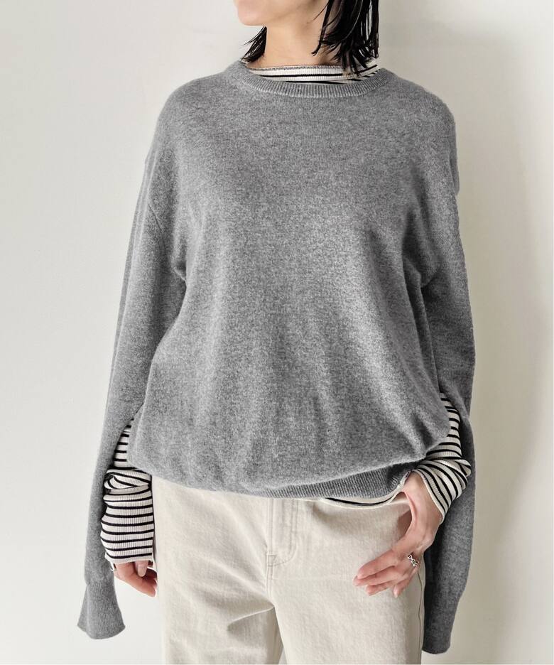Cashmere C/N Poncho Knit（ニット／セーター）｜L