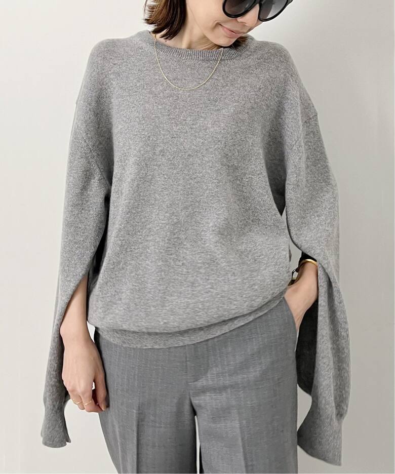 Cashmere C/N Poncho Knit（ニット／セーター）｜L