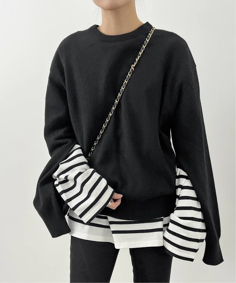 Cashmere C/N Poncho Knit（ニット／セーター）｜L