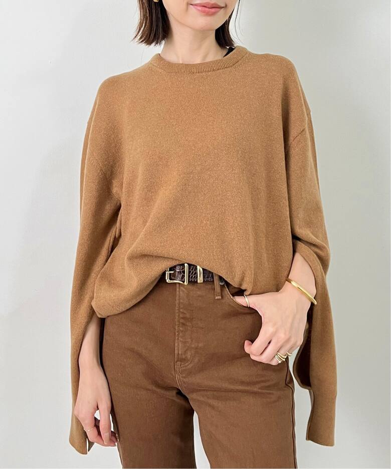 Cashmere C/N Poncho Knit（ニット／セーター）｜L