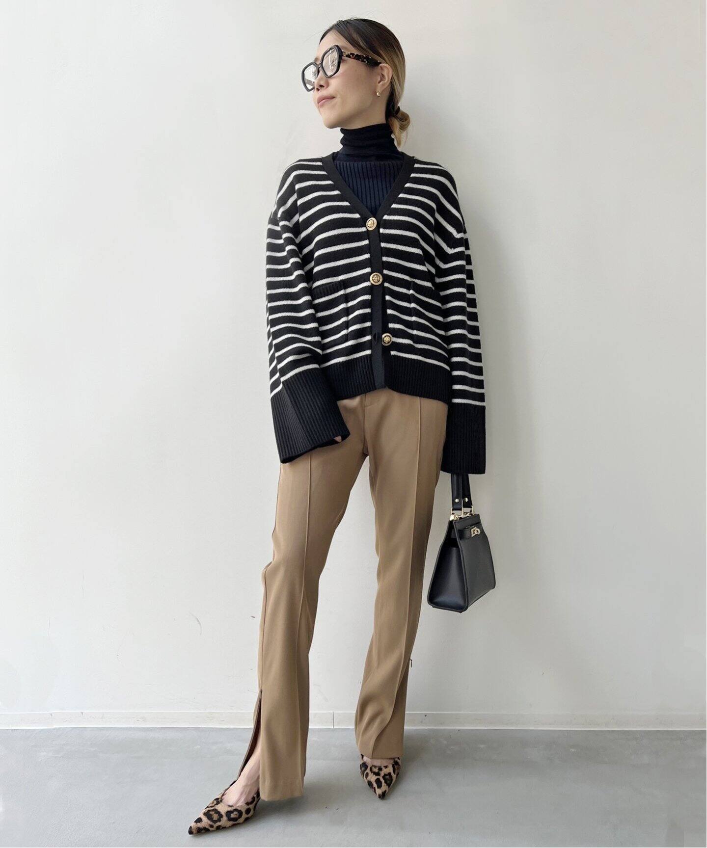 GOLD BUTTON V/N CARDIGAN（カーディガン）｜L 