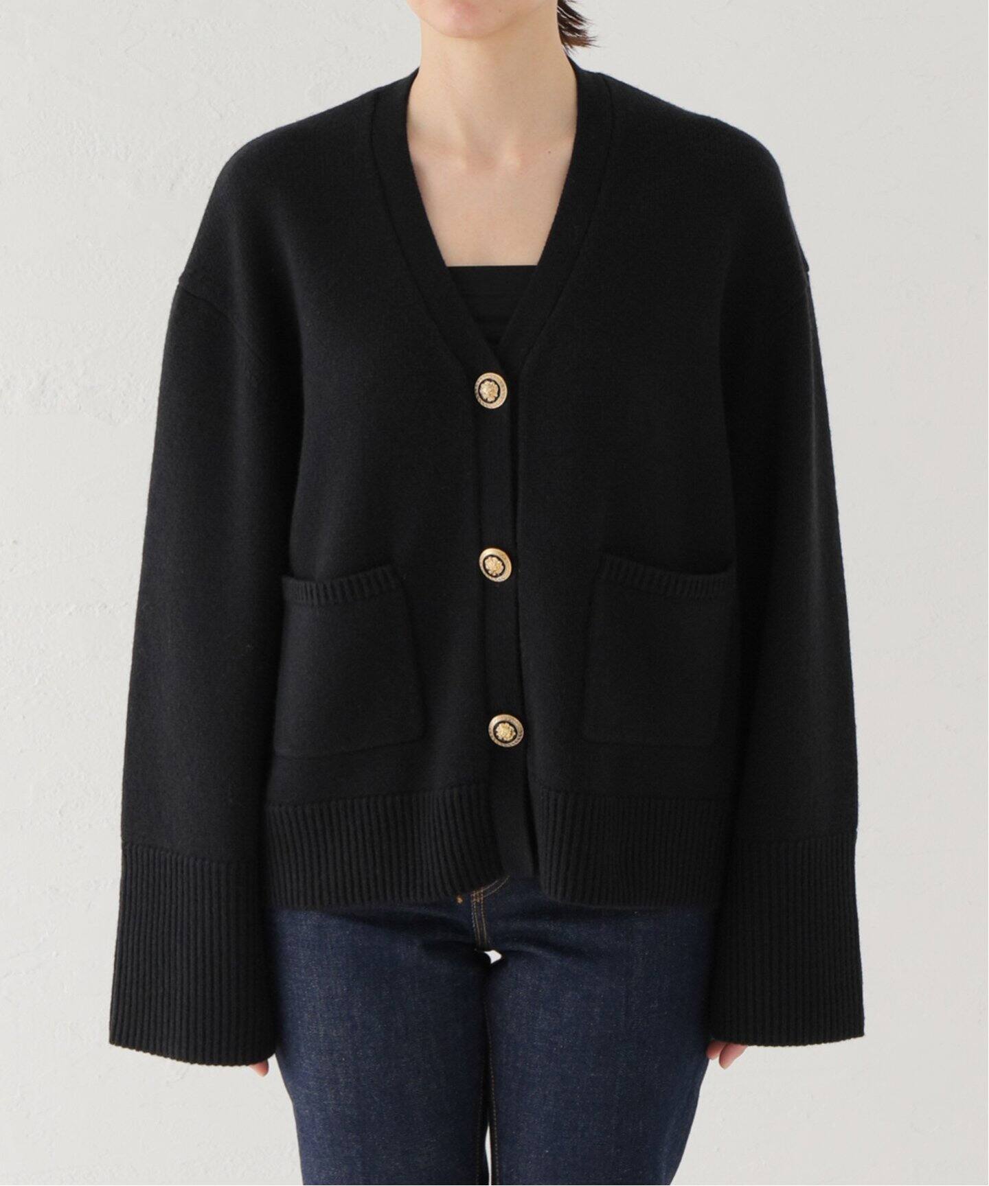 GOLD BUTTON V/N CARDIGAN（カーディガン）｜L 