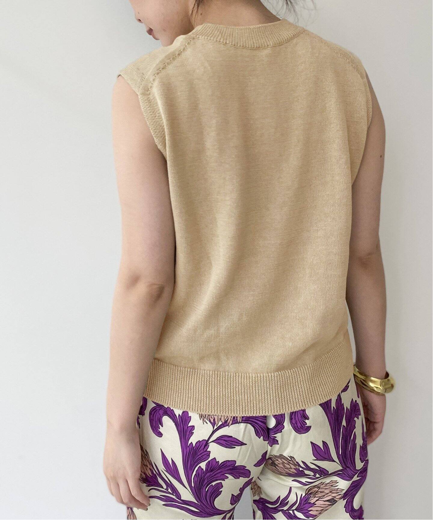 No Sleeve summer Knit（ニット／セーター）｜L
