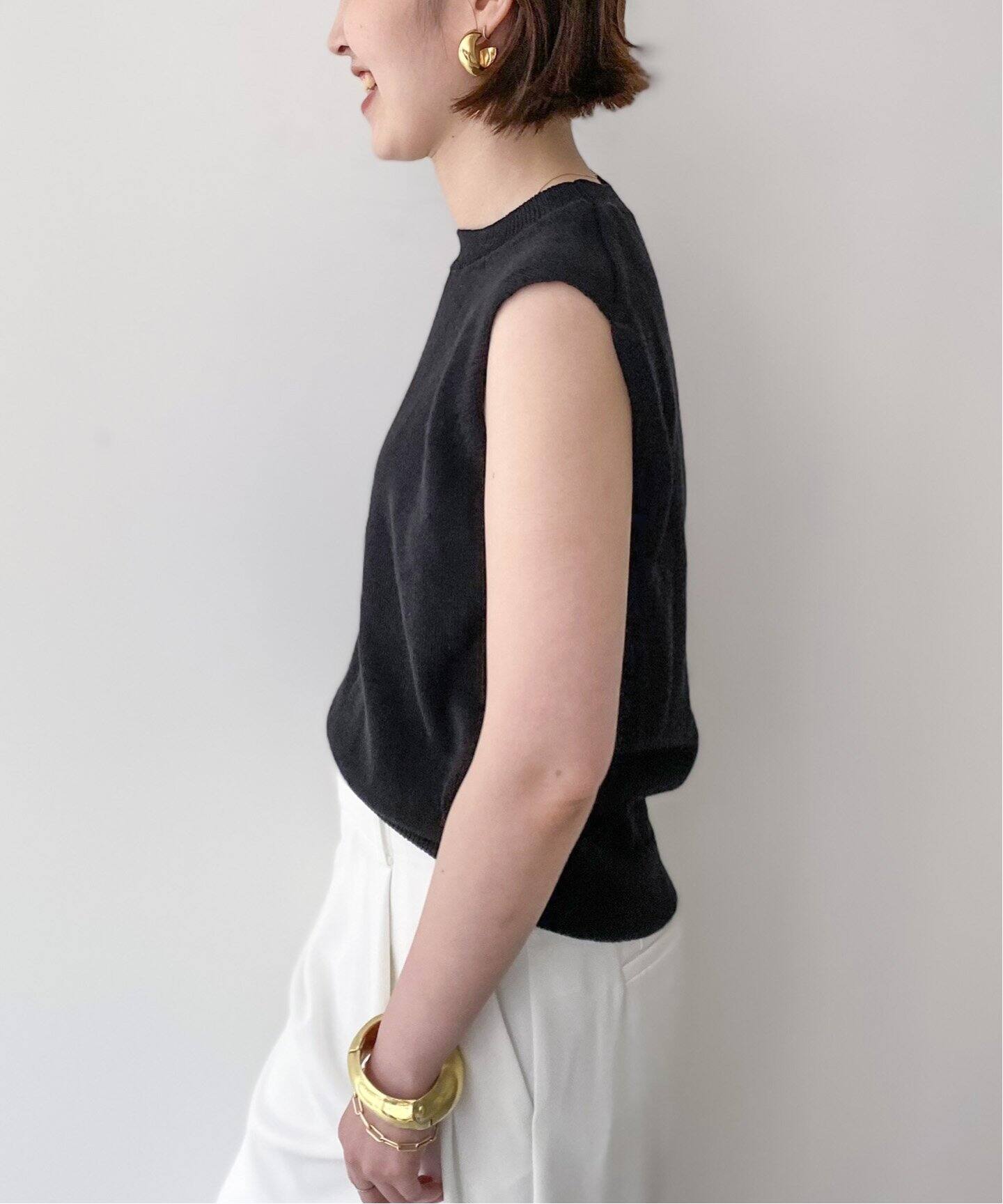 No Sleeve summer Knit（ニット／セーター）｜L
