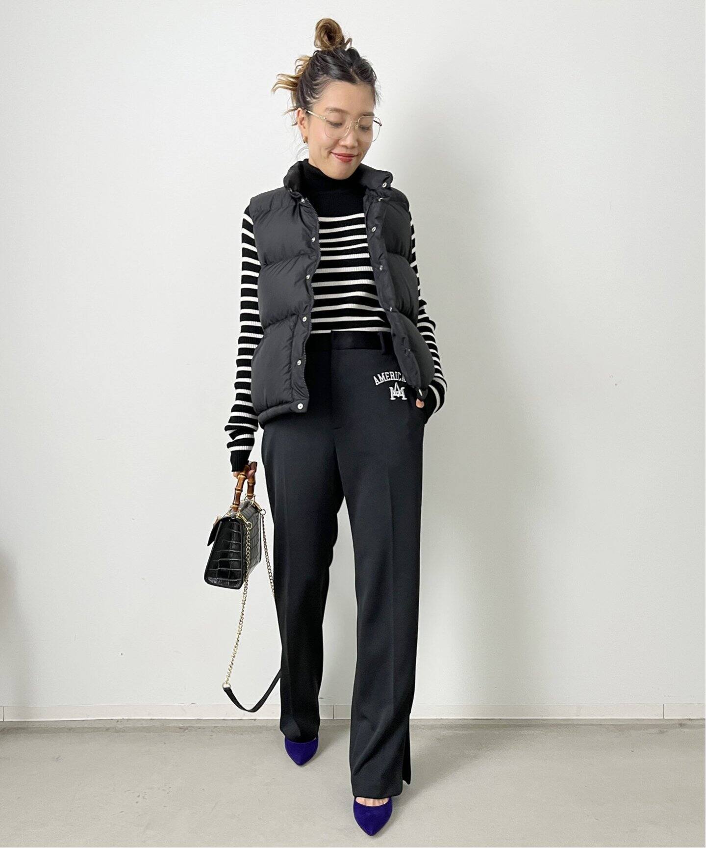 Border Turtleneck Knit（ニット／セーター）｜L