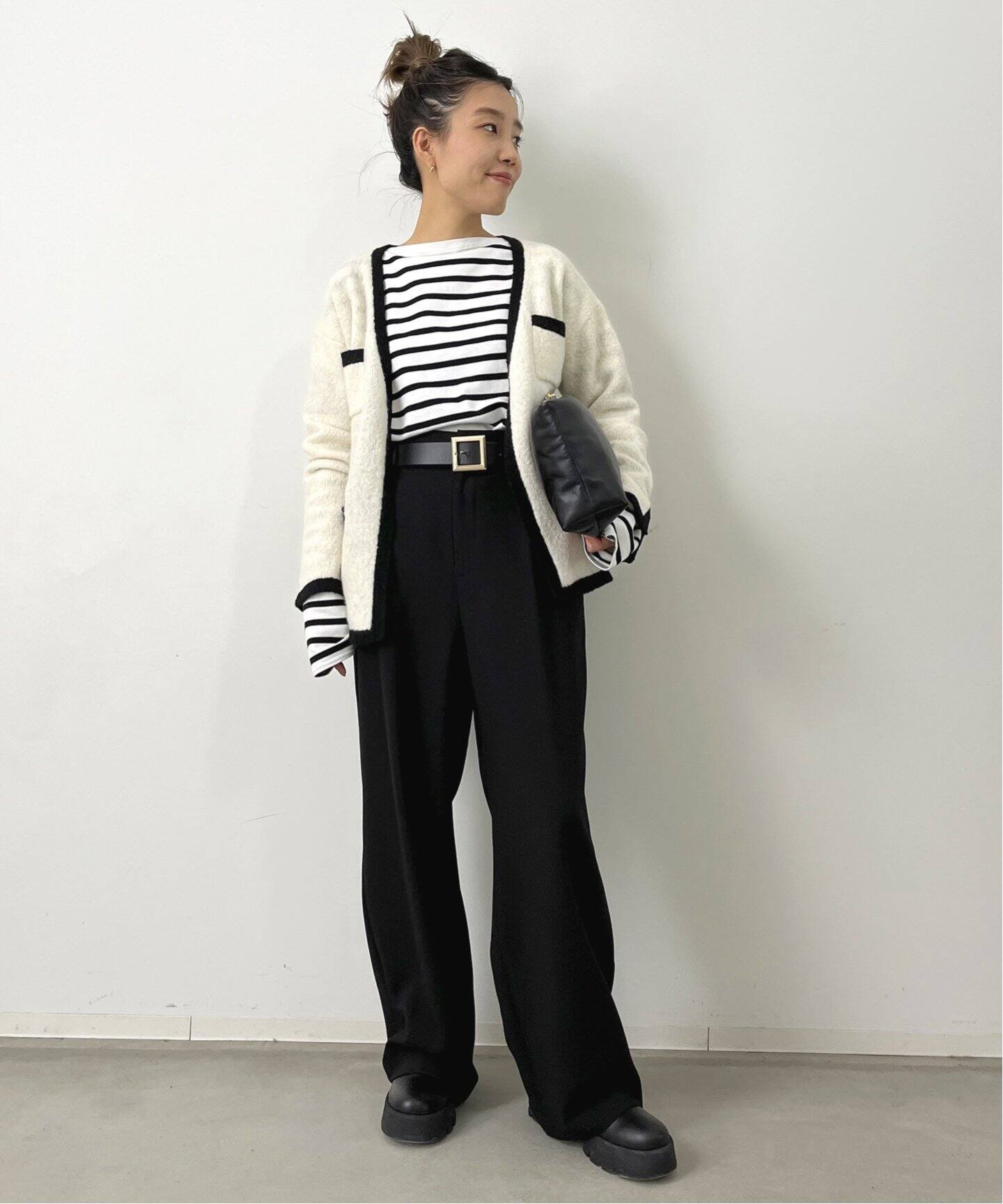 Bicolor Knit Cardigan（ニット／セーター）｜L 