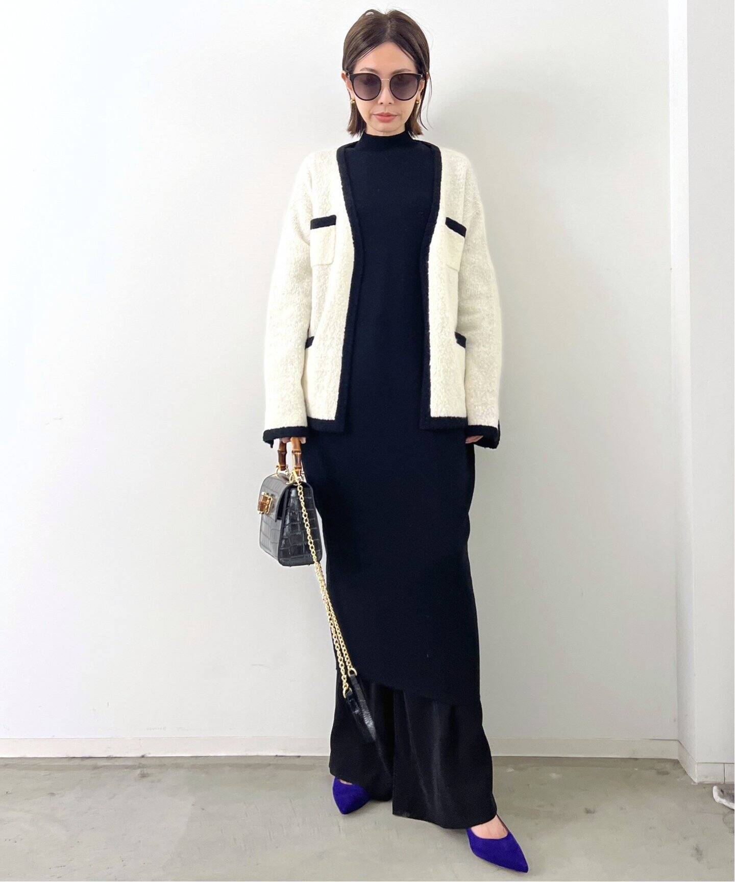 Bicolor Knit Cardigan（ニット／セーター）｜L 