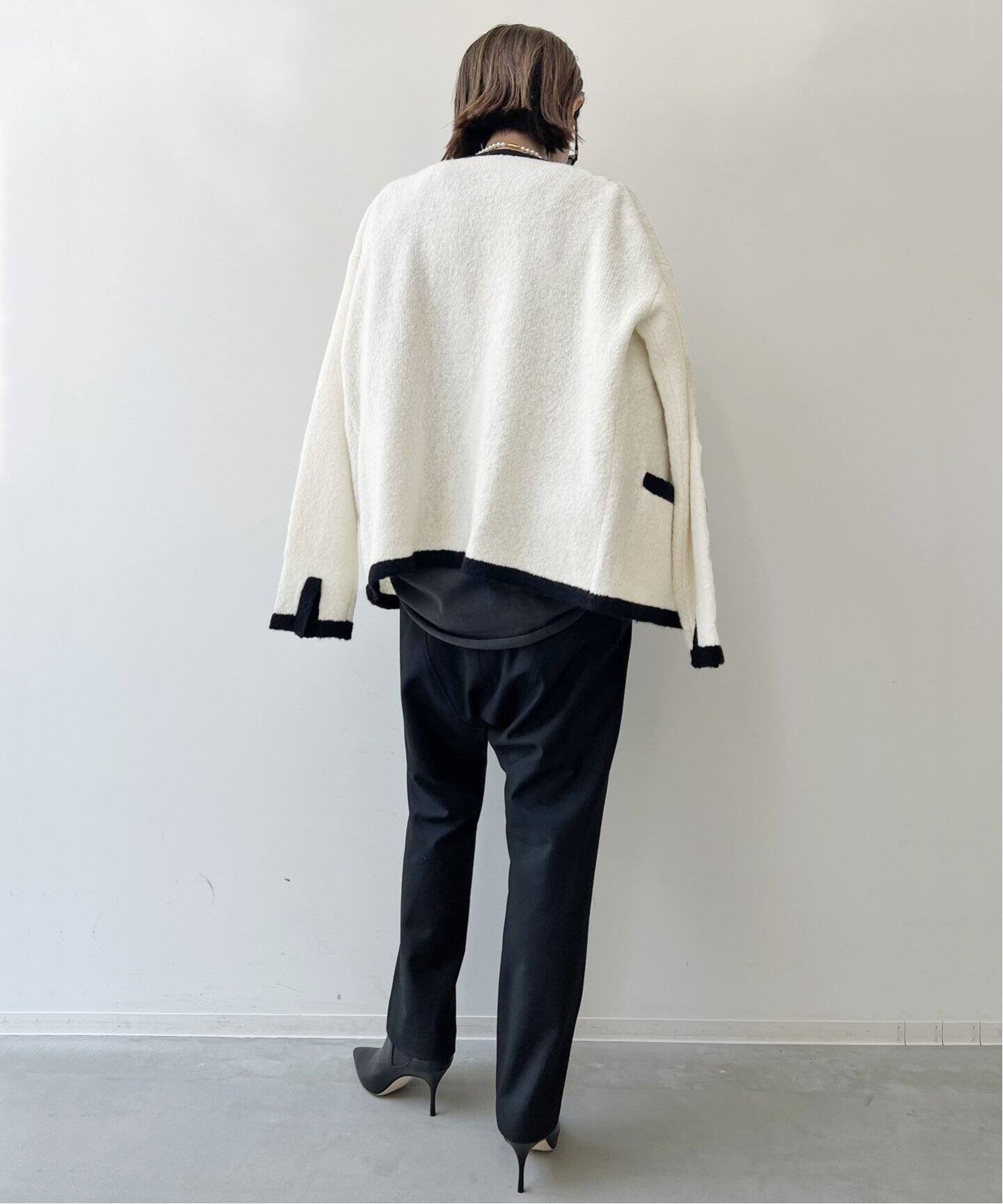 Bicolor Knit Cardigan（ニット／セーター）｜L