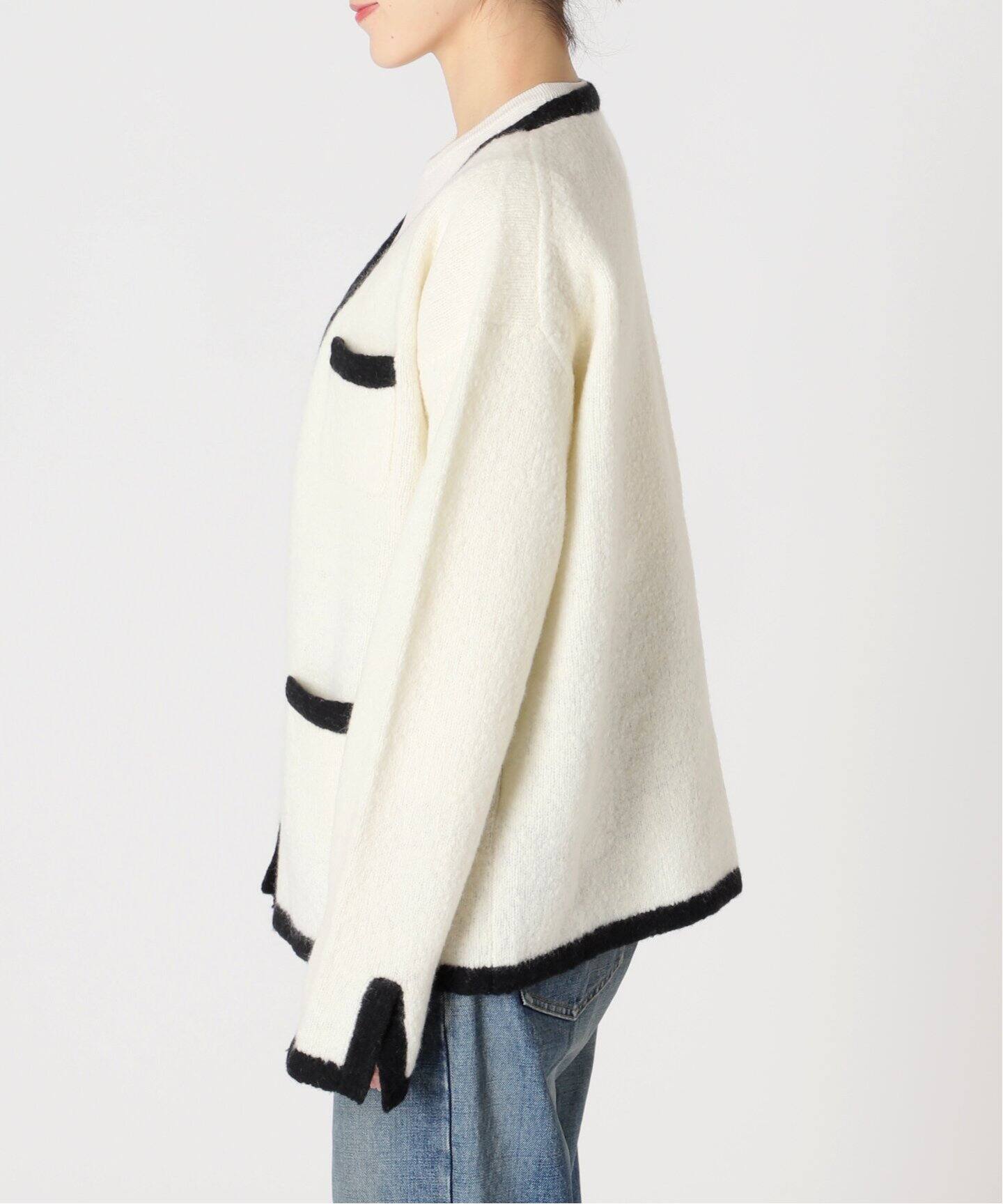 Bicolor Knit Cardigan（ニット／セーター）｜L
