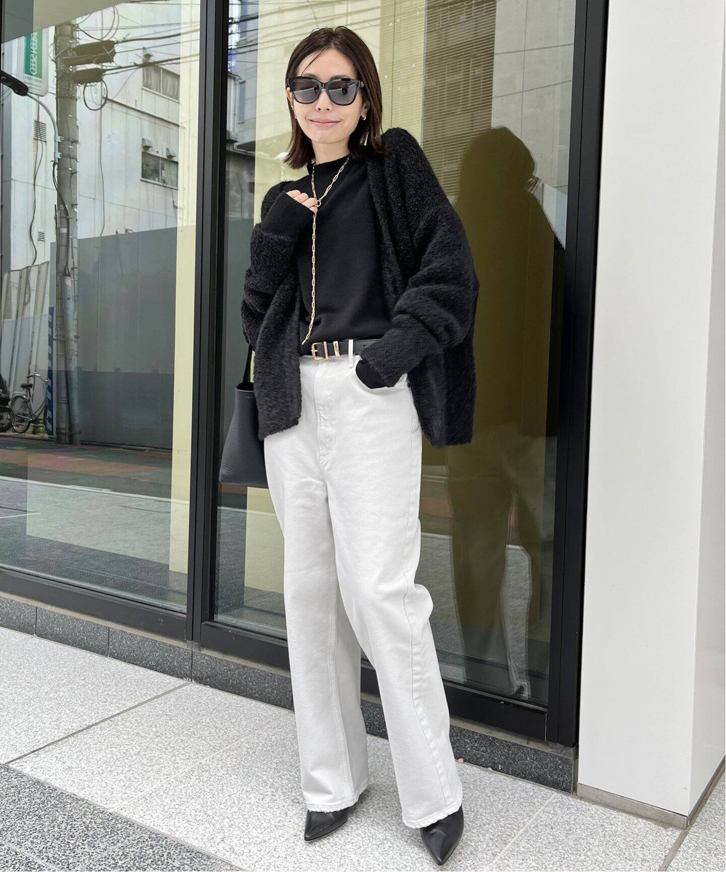 Chunky Boucle Cardigan（ニット／セーター）｜L 