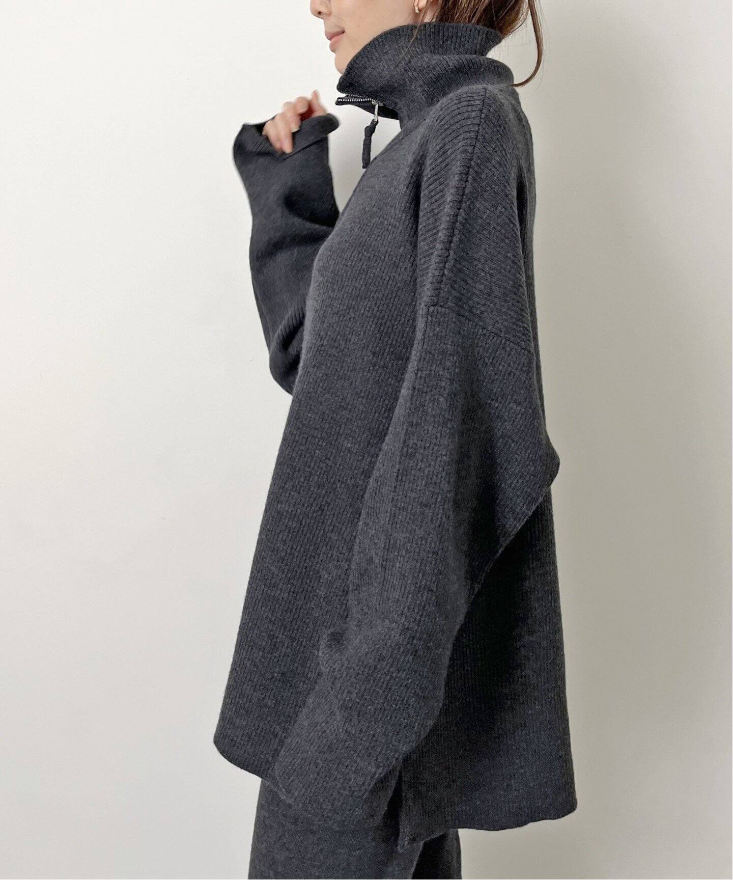 GOOD GRIEF!/グッドグリーフ】Knit Zipped Pullover（ニット 