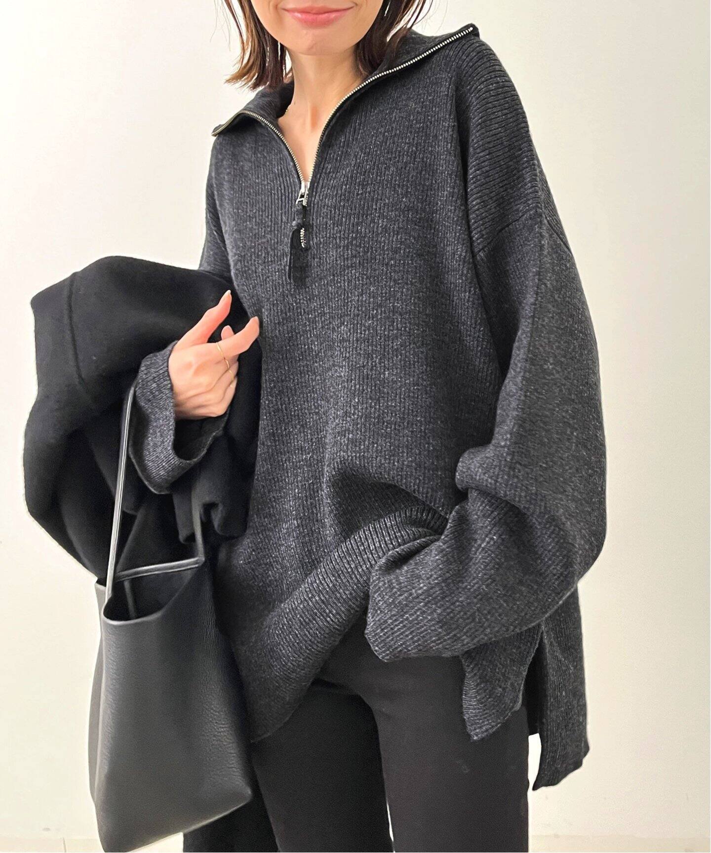 GOOD GRIEF!/グッドグリーフ】Knit Zipped Pullover（ニット 