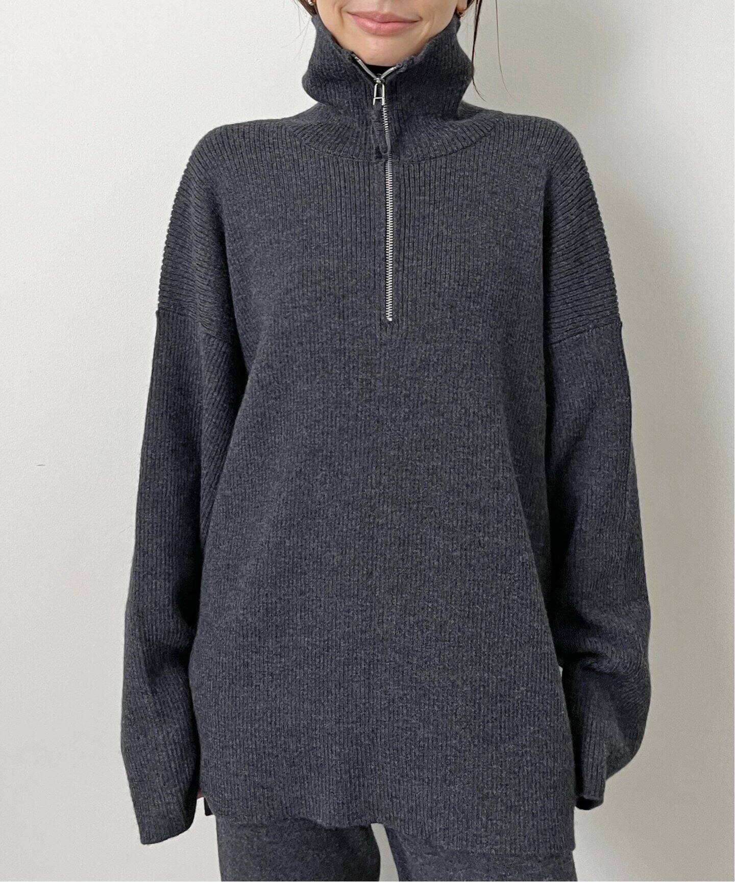 GOOD GRIEF!/グッドグリーフ】Knit Zipped Pullover（ニット 