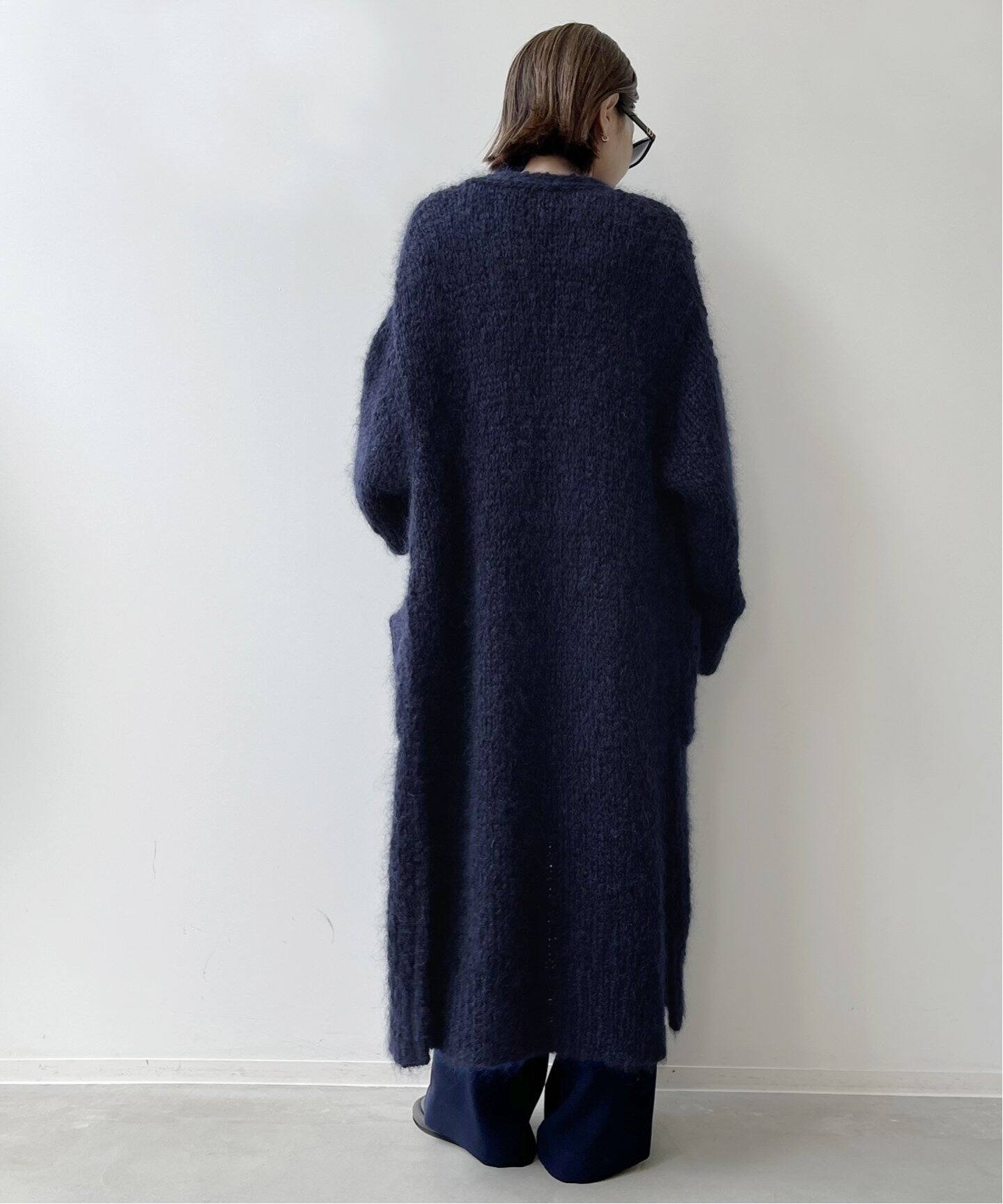 HAVEL studio/ハーヴェル スタジオ】MOHAIR MIX HAND KNIT CARDIGAN 