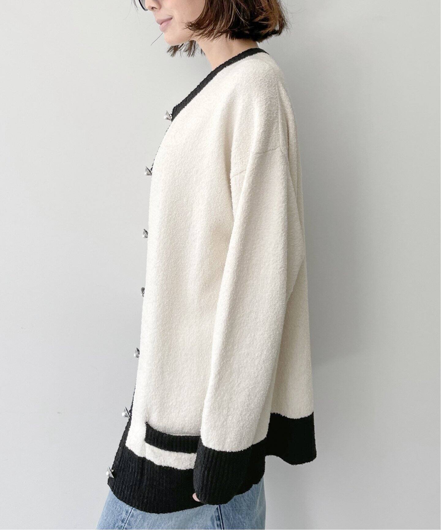 MADISON BLUE/マディソンブルー】BI-COLOR CD BOUCLE（カーディガン  