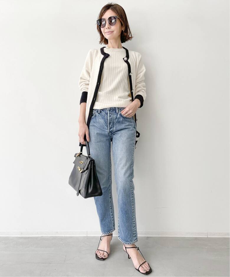 MADISON BLUE/マディソンブルー】BI-COLOR CD BOUCLE（カーディガン  