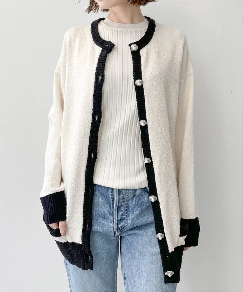 MADISON BLUE/マディソンブルー】BI-COLOR CD BOUCLE（カーディガン  