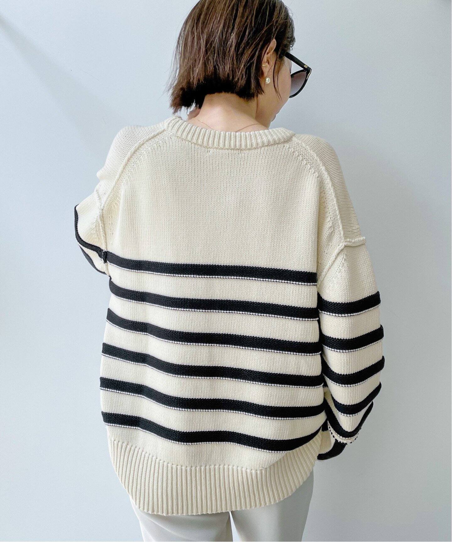 DAGMAR/ダグマー】Border Knit（ニット／セーター）｜L