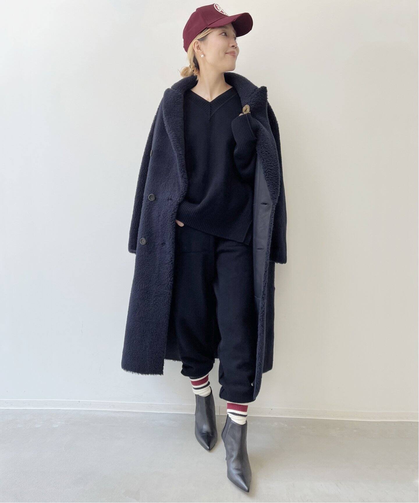 ELE STOLYOF/エレ ストリオフ】Wool pile Reversible Knit Pullover 