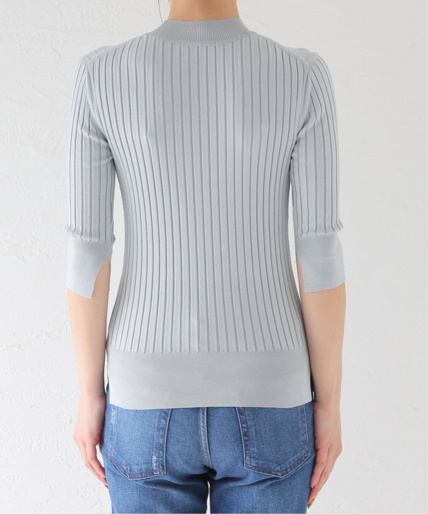 HAVEL studio/ハーヴェル スタジオ】RIB HALFSLEEVE PULLOVER（ニット 