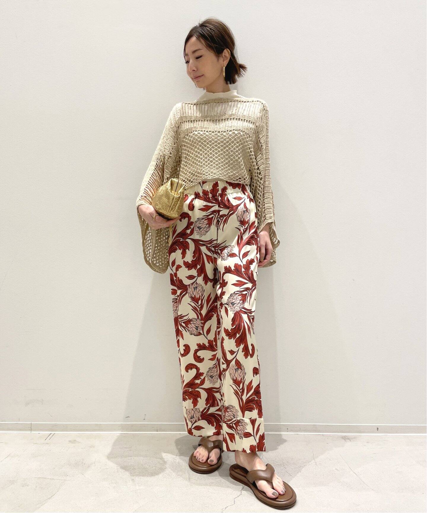 HAVEL studio/ハーヴェル スタジオ】LINEN CROCHET PILLOVER（ニット 
