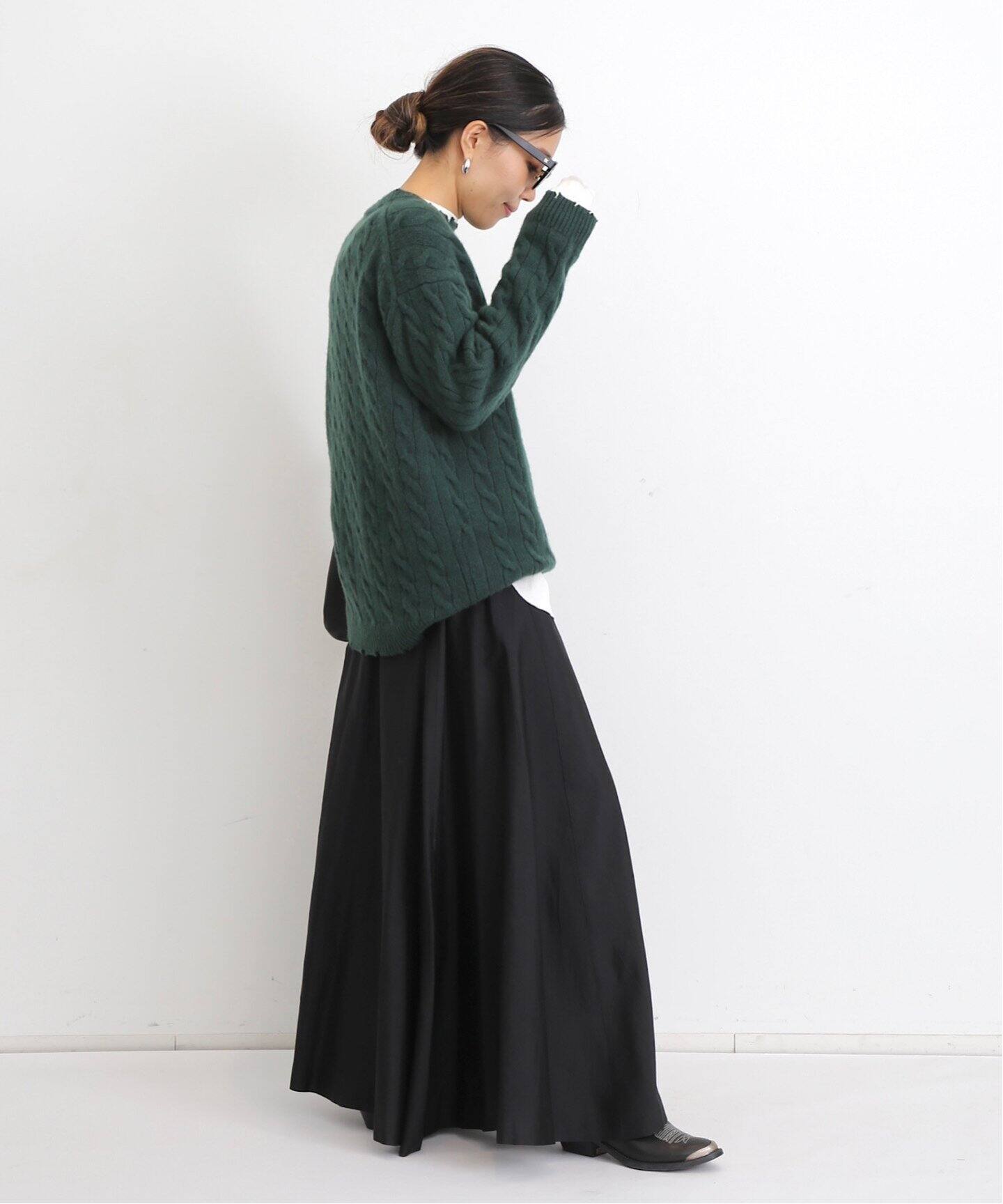 MADISONBLUE/マディソン ブルー】CRASHED CABLE KNIT PULLOVER（ニット 