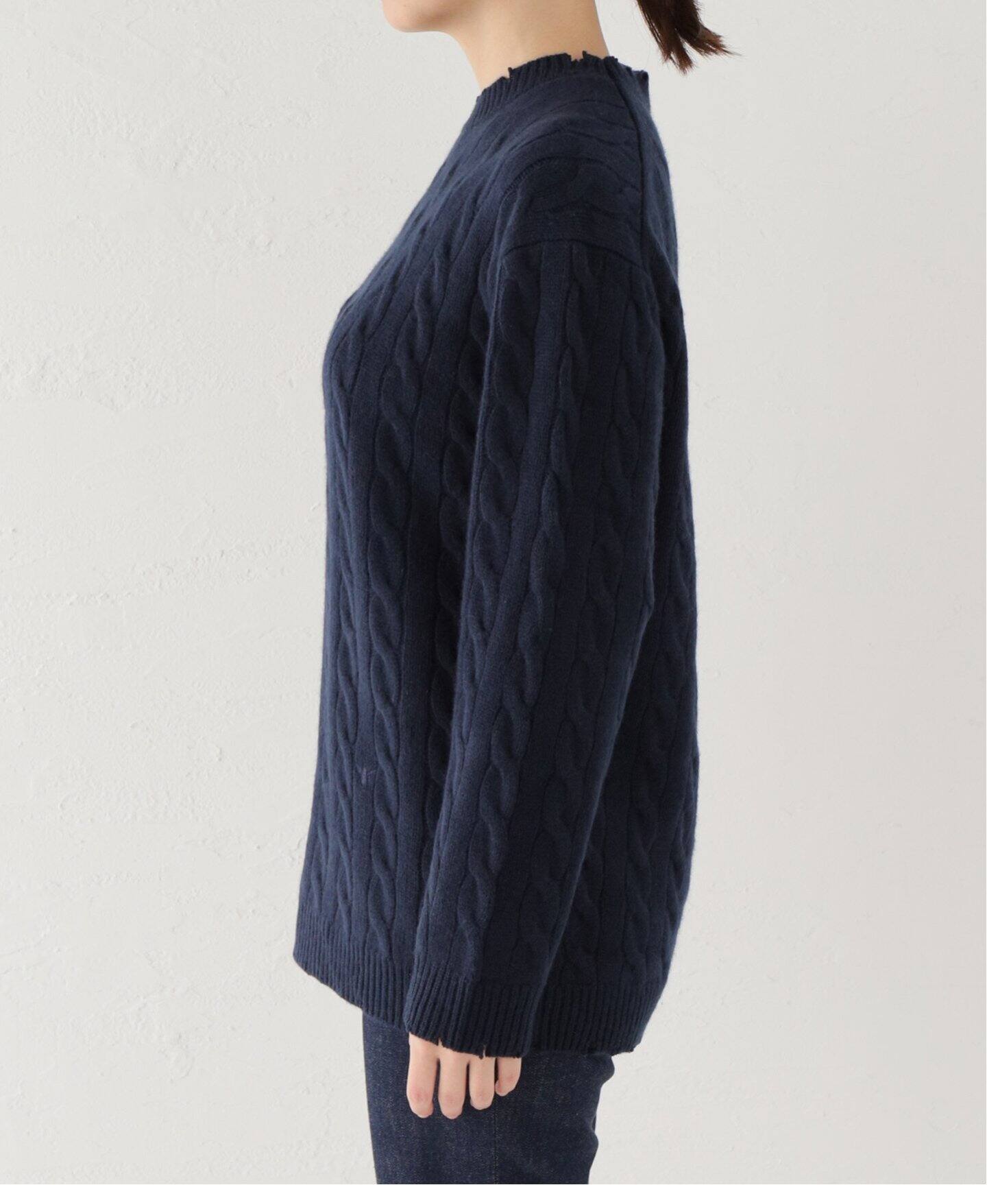 MADISONBLUE/マディソン ブルー】CRASHED CABLE KNIT PULLOVER（ニット  