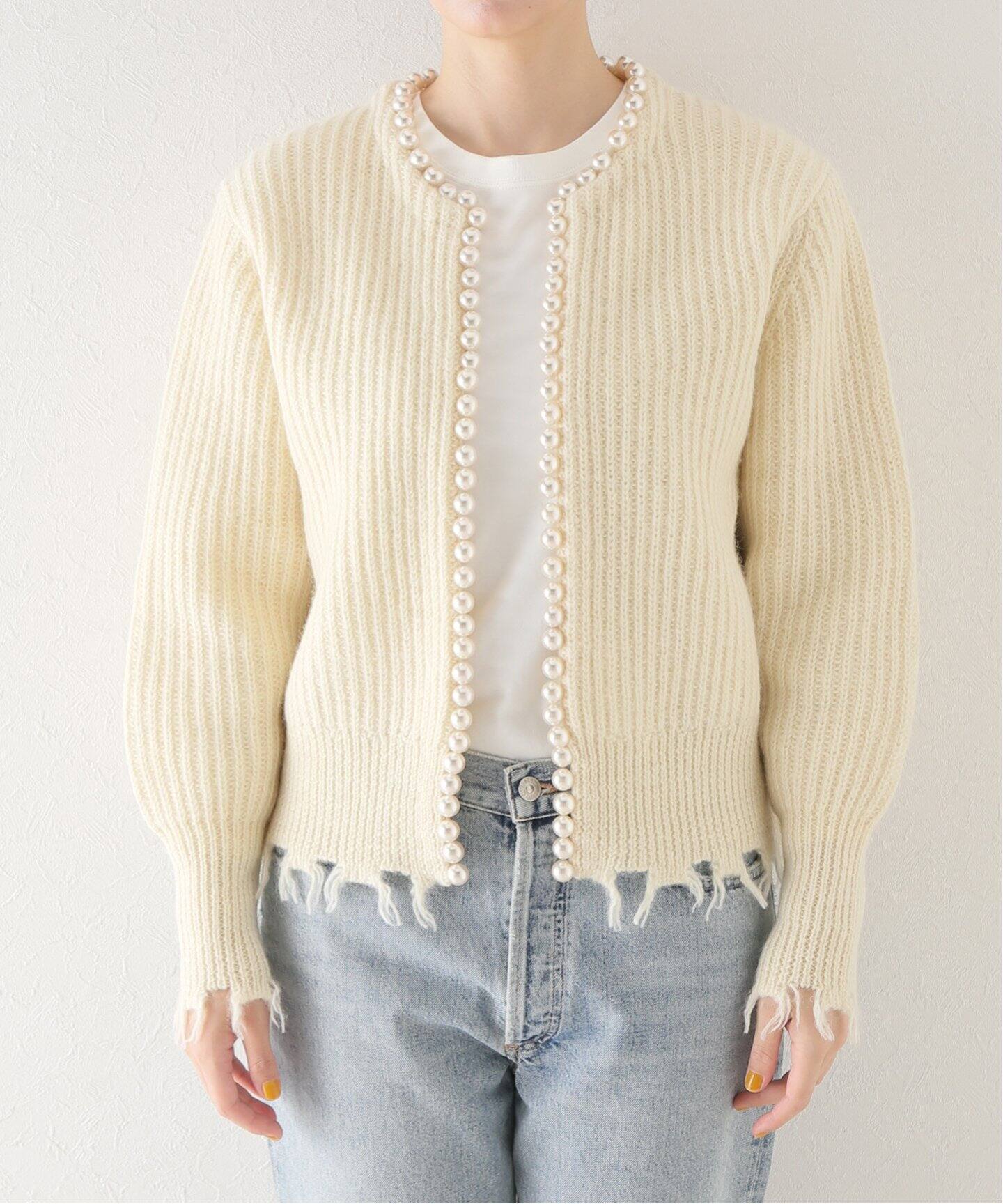 MADISONBLUE/マディソンブルー】PEARL DAMAGE CD BRITISH WOO（ニット  