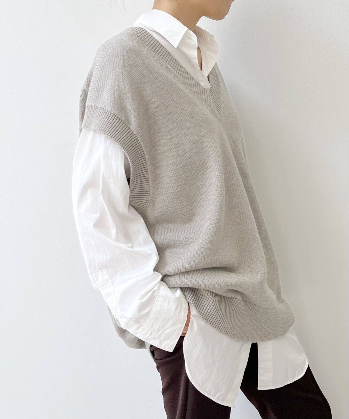 STUDIO NICHOLSON/スタジオ ニコルソン】Merino cotton knit vest 