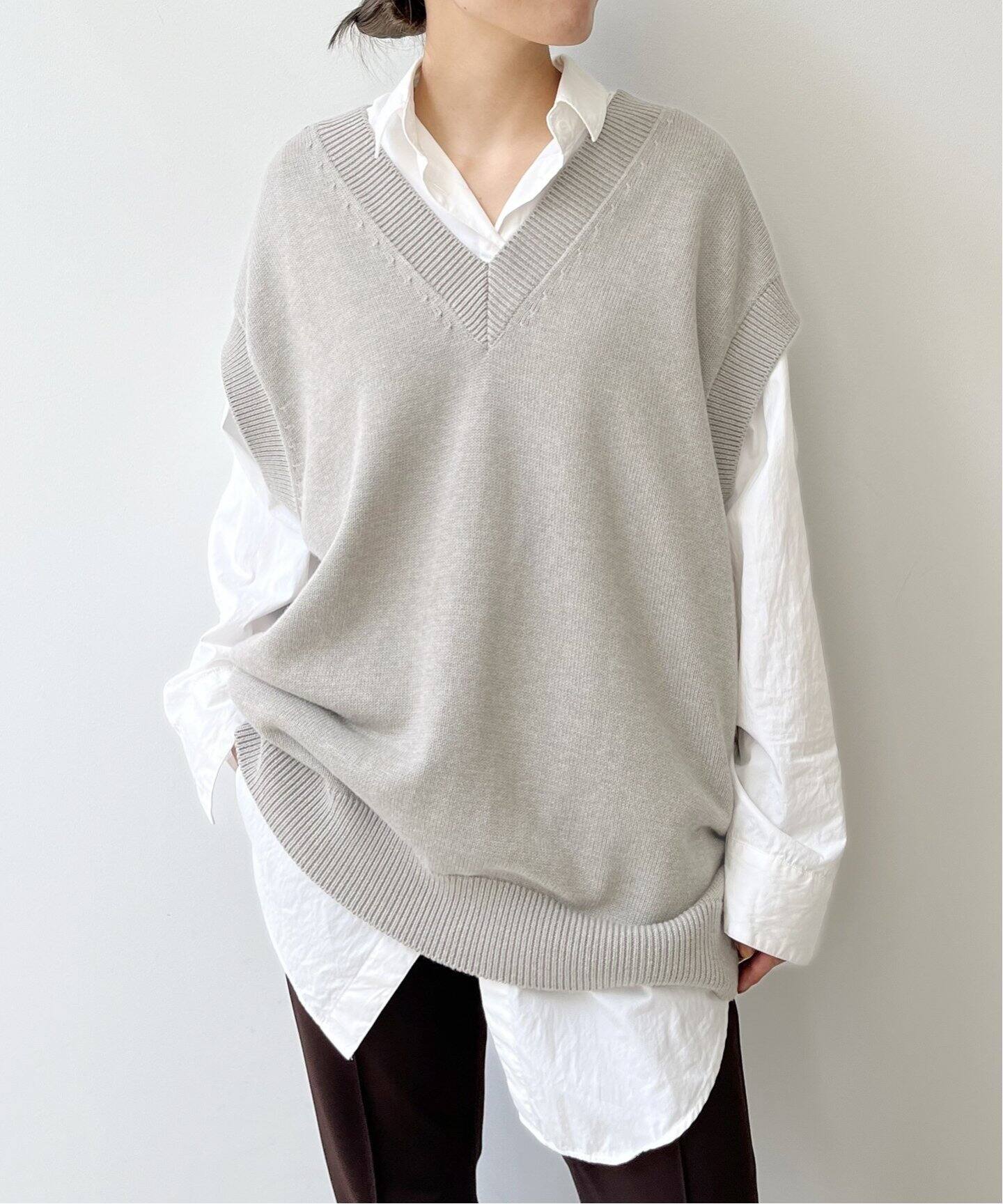 STUDIO NICHOLSON/スタジオ ニコルソン】Merino cotton knit vest  