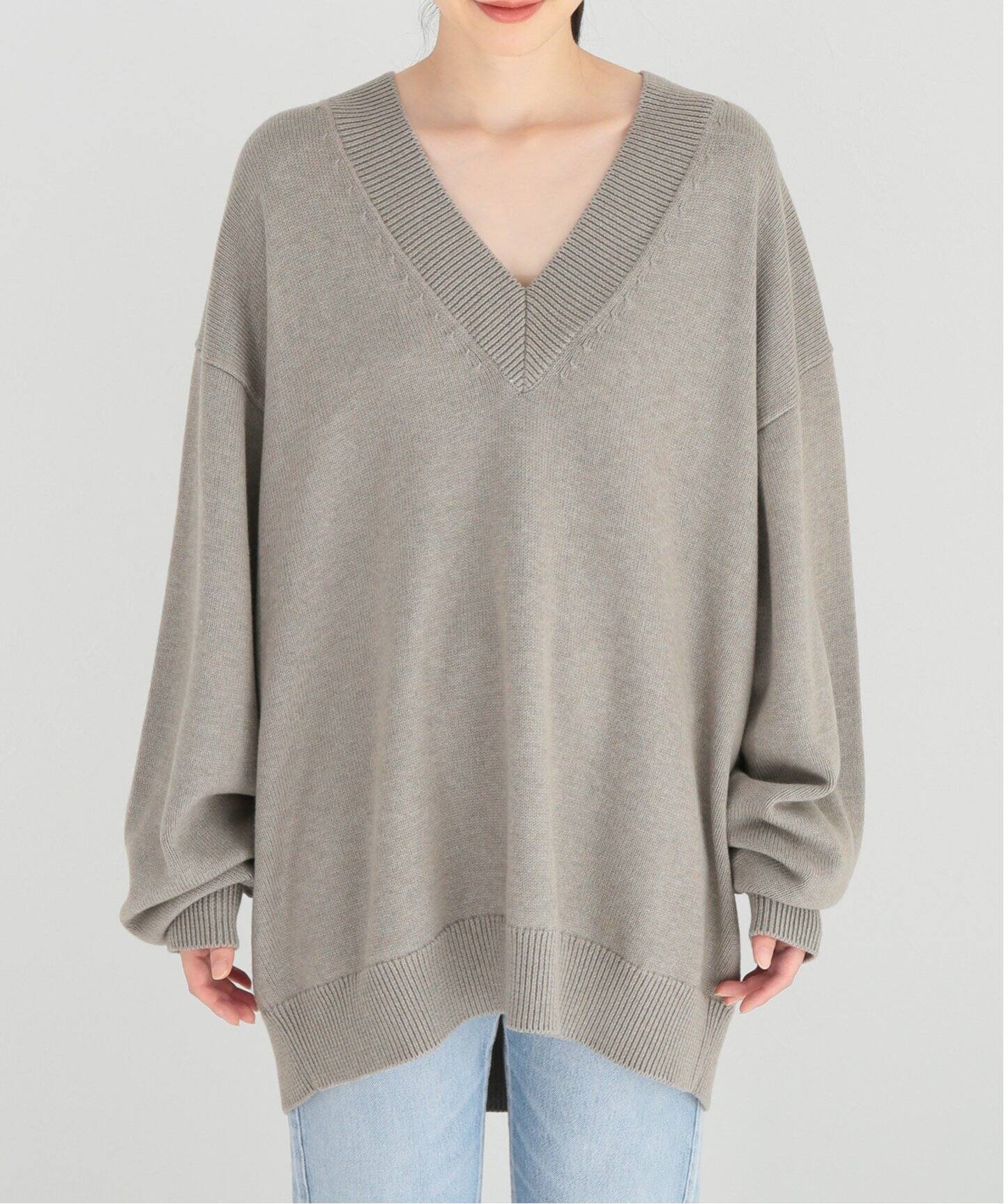STUDIO NICHOLSON/スタジオ ニコルソン】Merino cotton V/N knit 