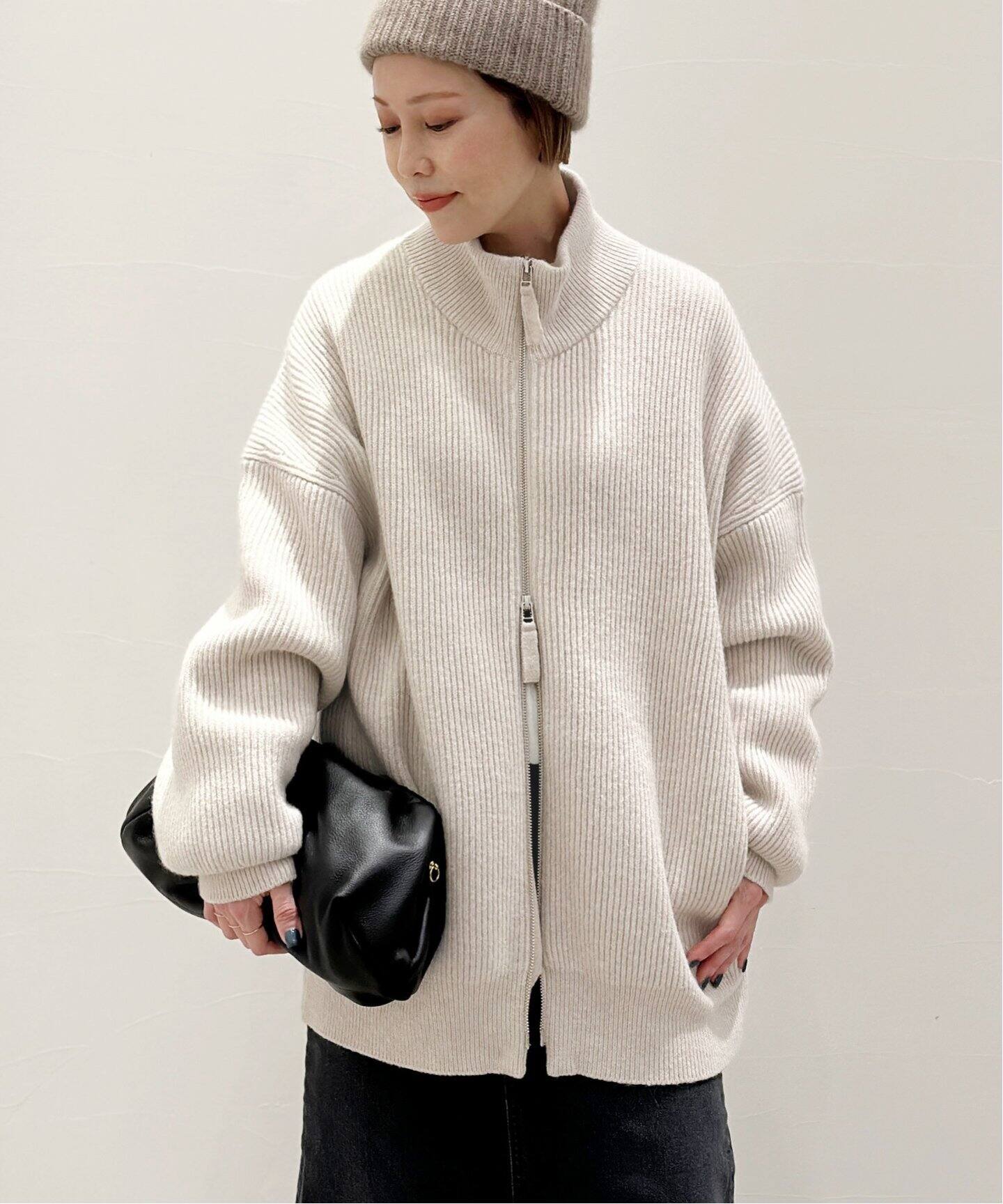 追加》ジップニットブルゾン（カーディガン）｜AP STUDIO（エーピー  