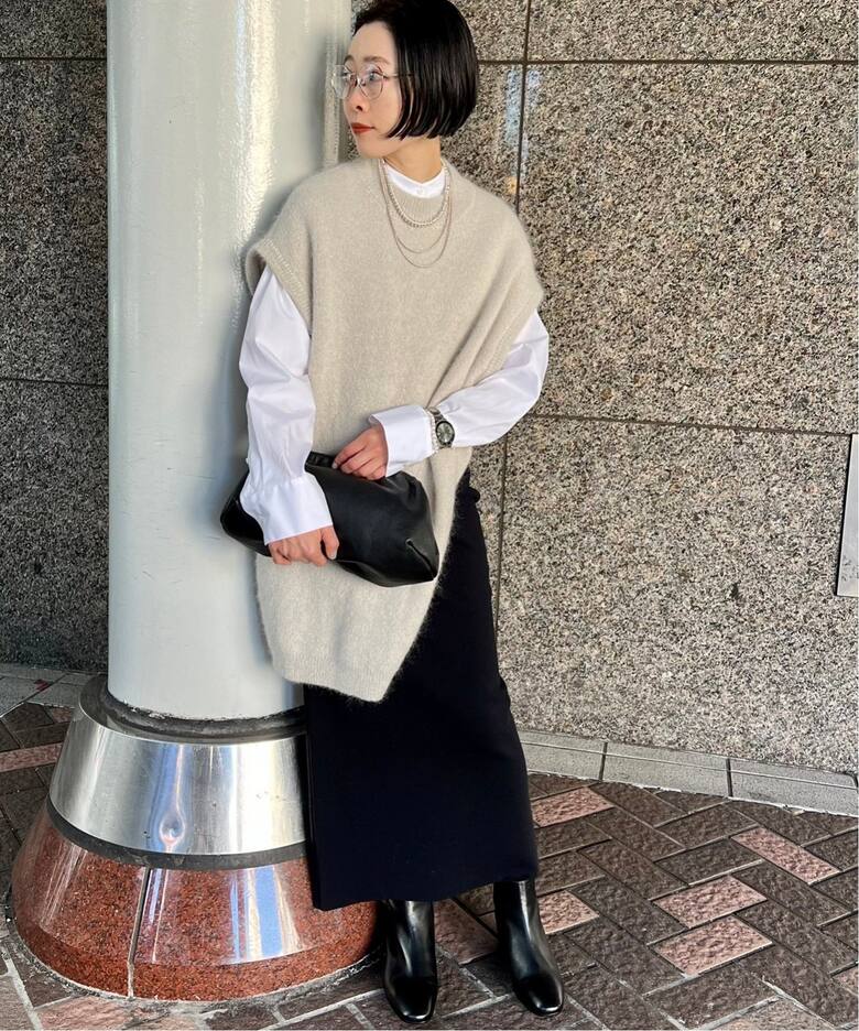 追加》【IIROT / イロット】2way ニットベスト（ニット／セーター  