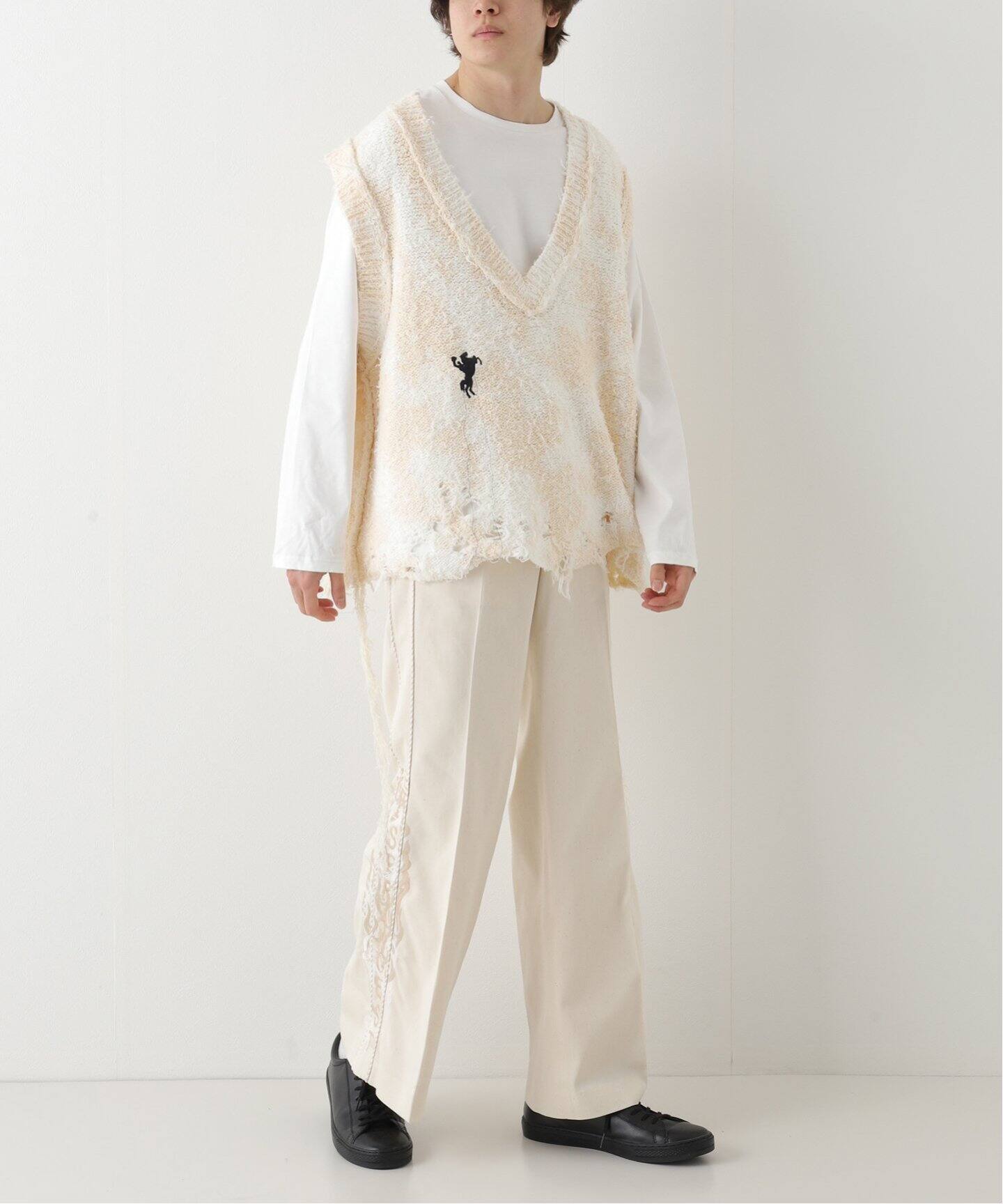 doublet / ダブレット】RECYCLE COTTON BLEACHED VEST（ベスト）｜WISM 