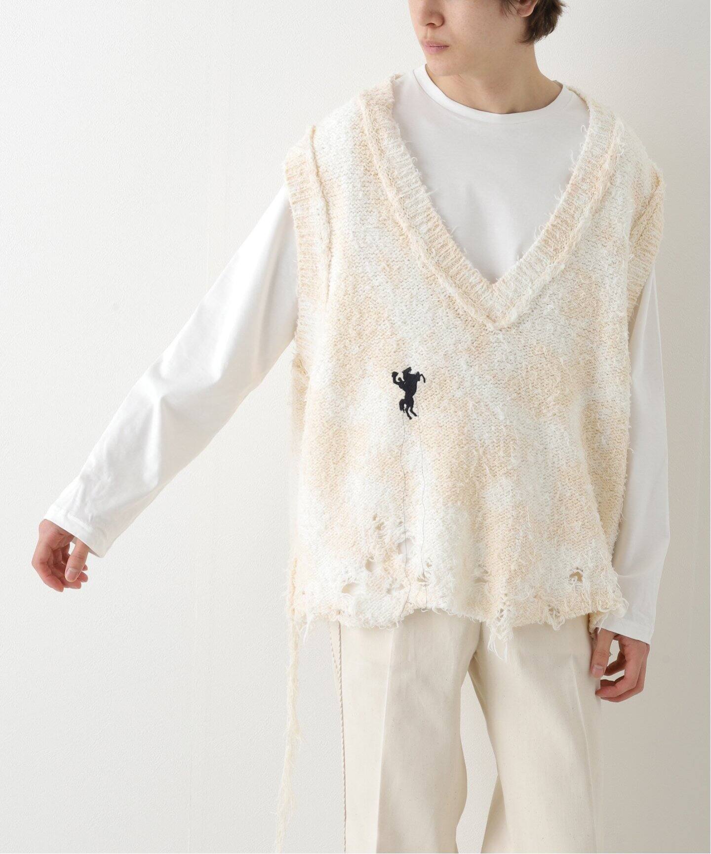 doublet / ダブレット】RECYCLE COTTON BLEACHED VEST（ベスト）｜WISM 