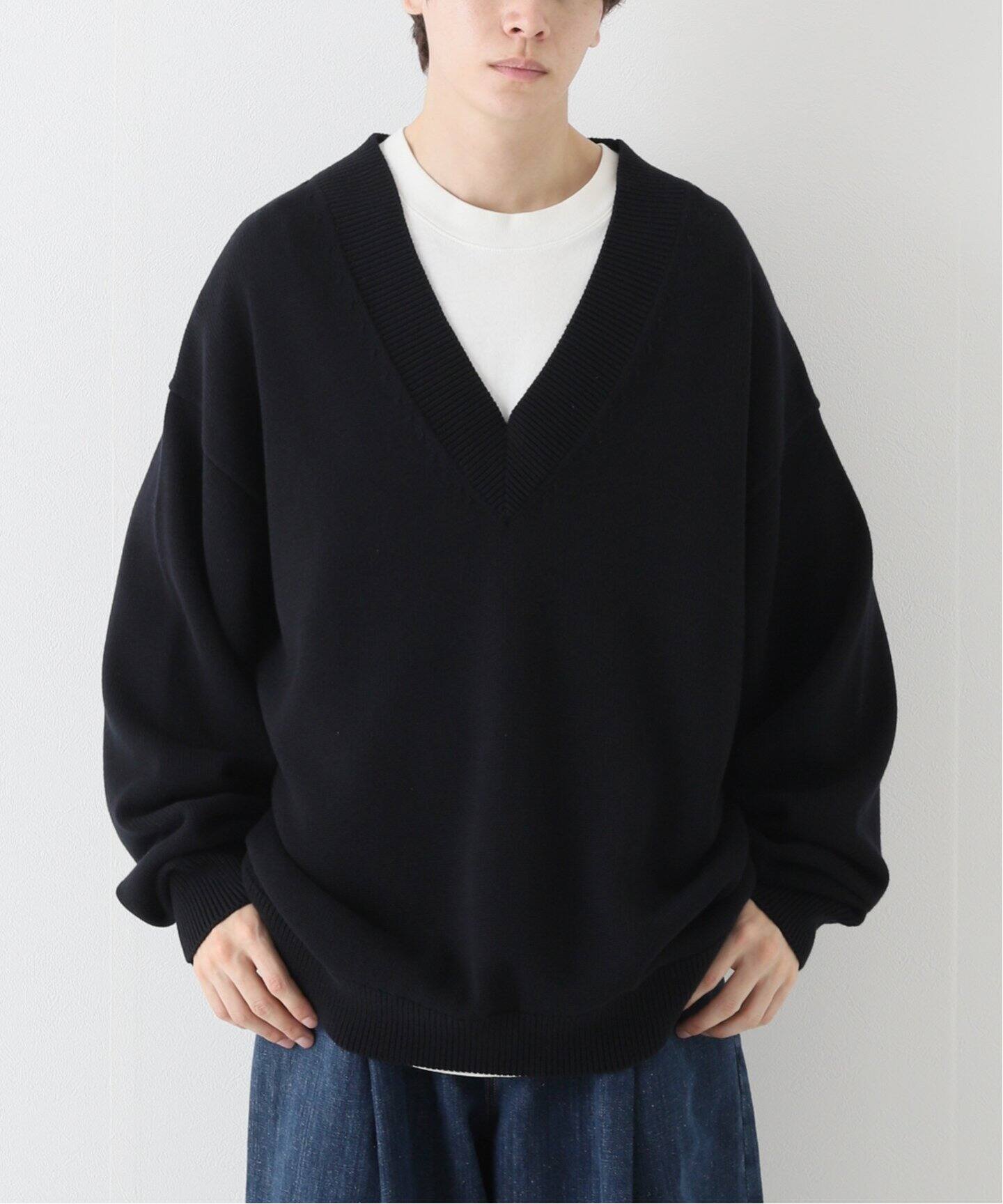 STUDIO NICHOLSON / スタジオ ニコルソン】SOLA V NECK JUMPER（ニット 