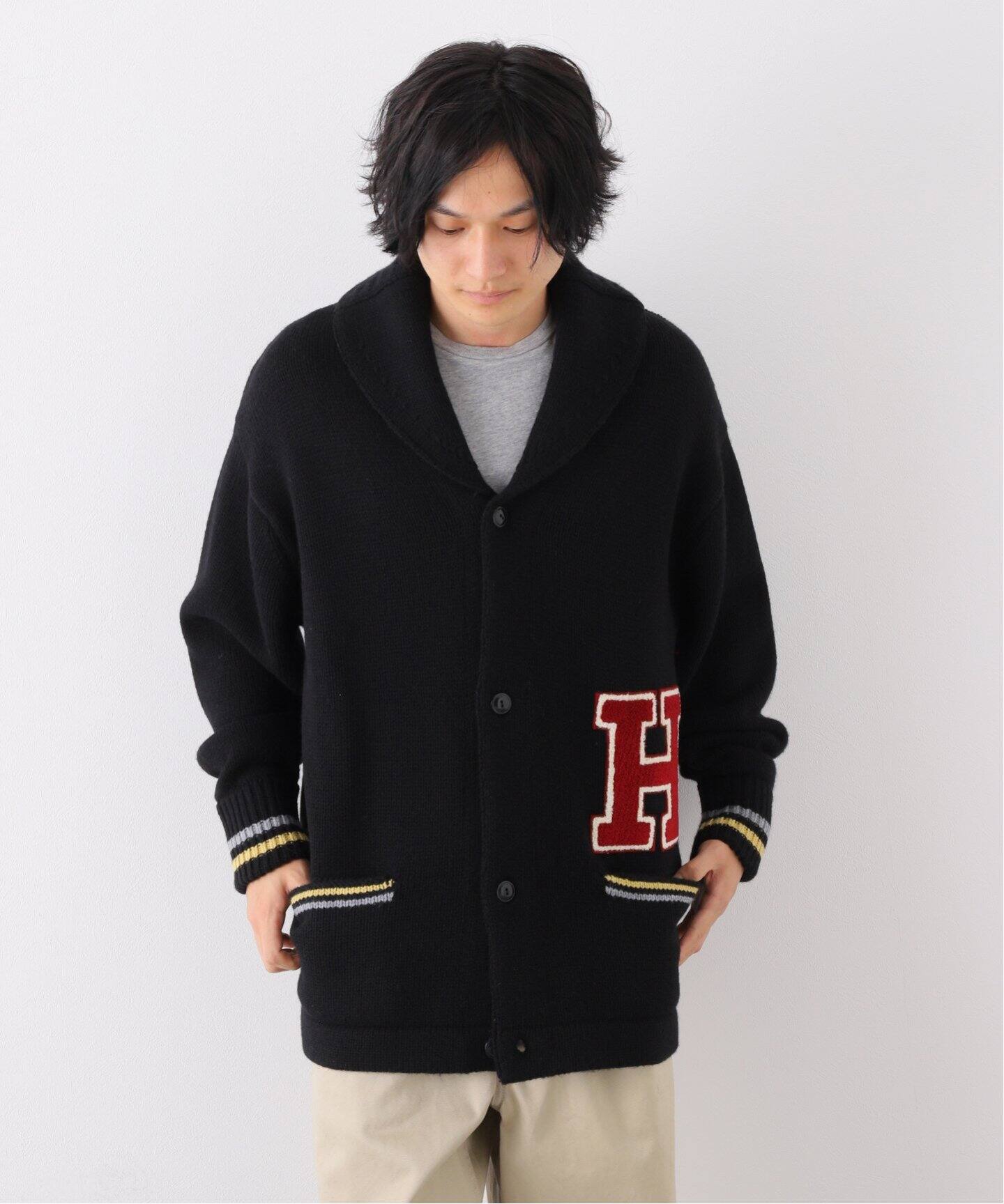 HARDIN KNITWEAR/ハーディンニットウェア】3ゲージ ショールカラー 