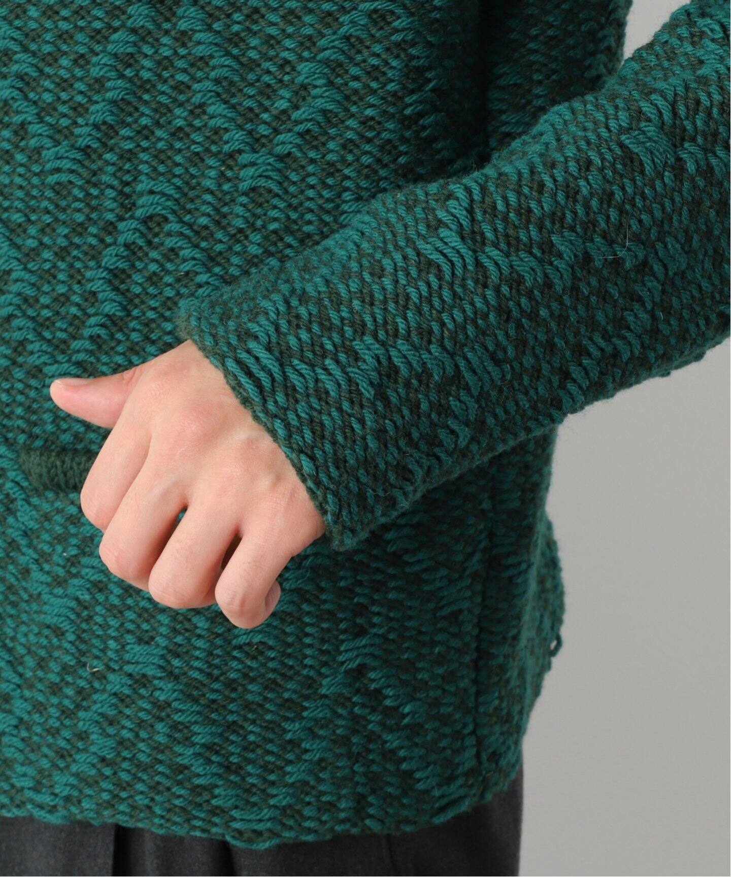 FRANK LEDER/フランクリーダー】HAND KNITTED WOOL C/N CARDIGAN 