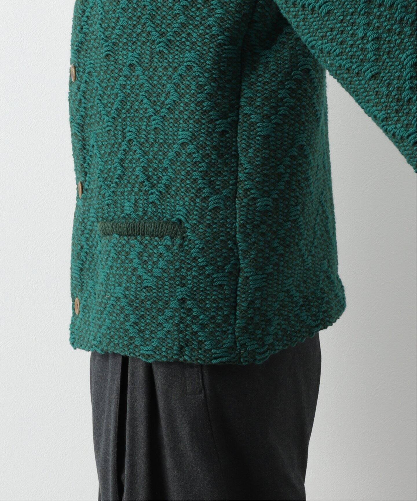 FRANK LEDER/フランクリーダー】HAND KNITTED WOOL C/N CARDIGAN  