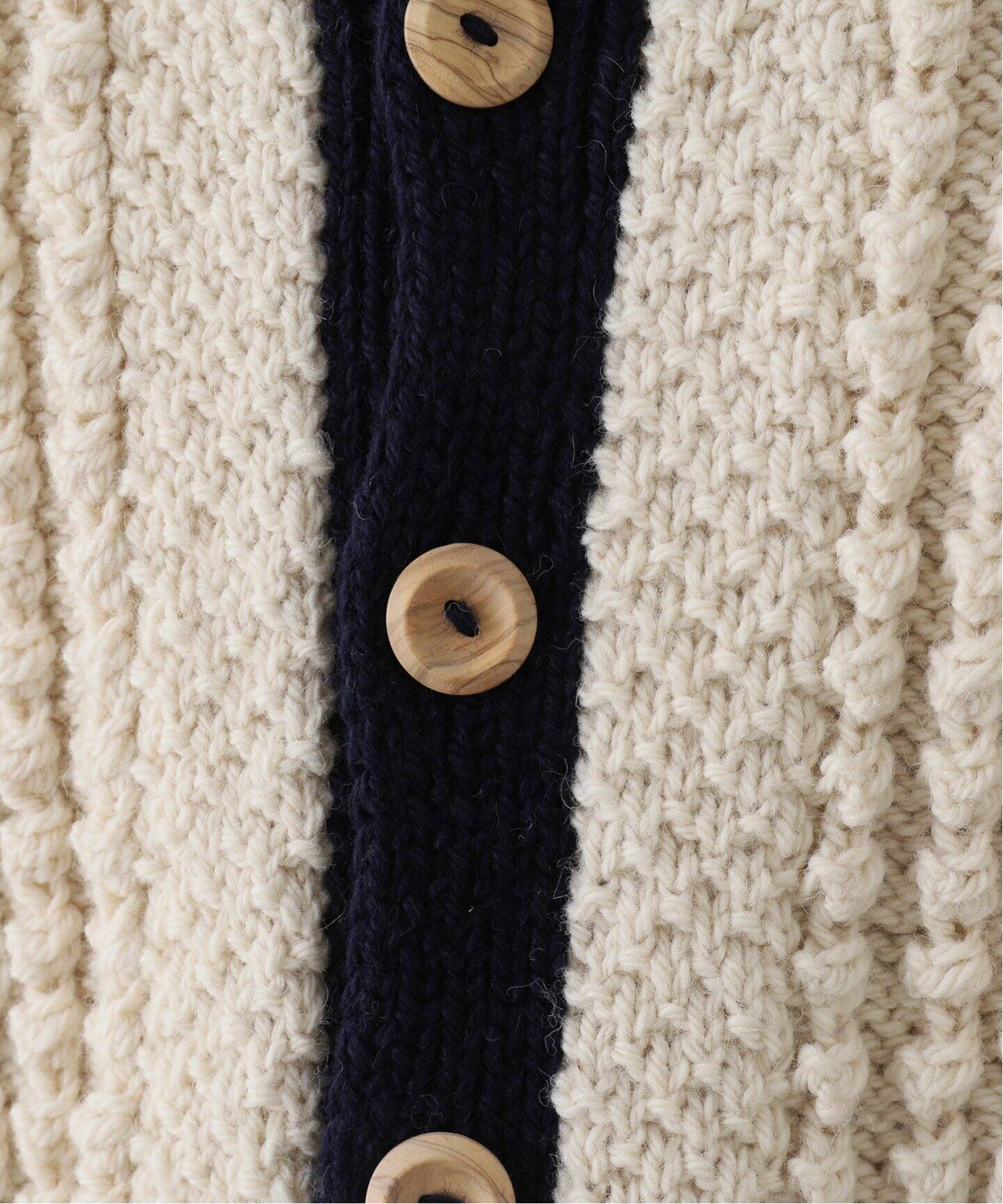 INVERALLAN / インバーアラン】ハンドニットカーディガン クレイジー  