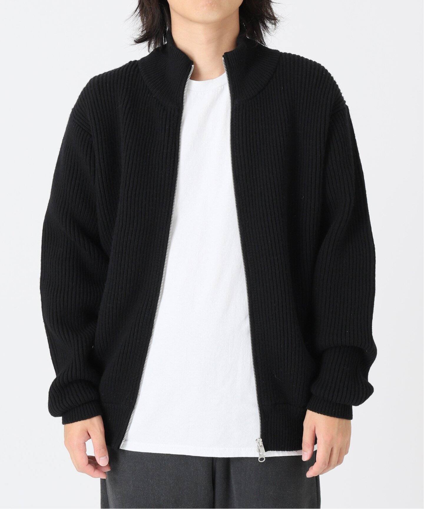 FOLL / フォル】フレンチメリノドライバーズジャケット（ニット  