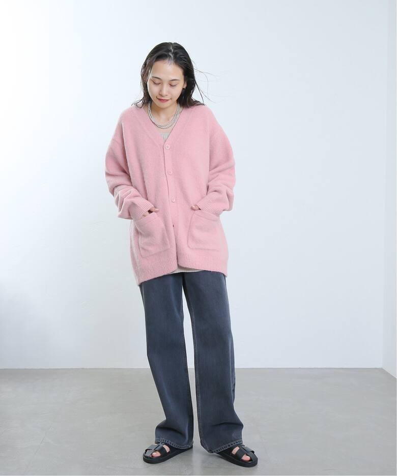 FOLL / フォル】モヘヤミックスドワードローブカーディガン  