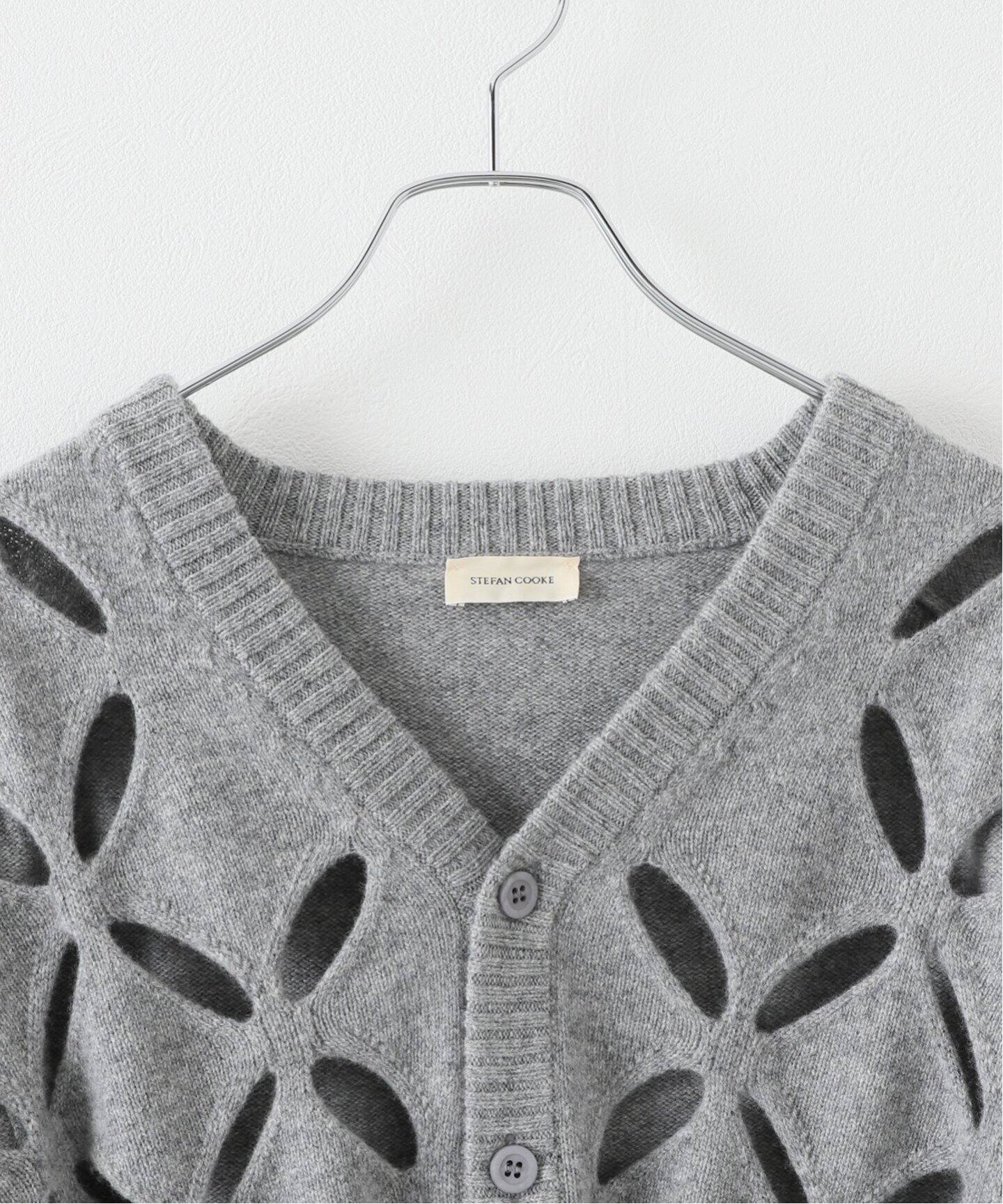 STEFAN COOKE / ステファンクック】 Slashed cardigan（ニット  
