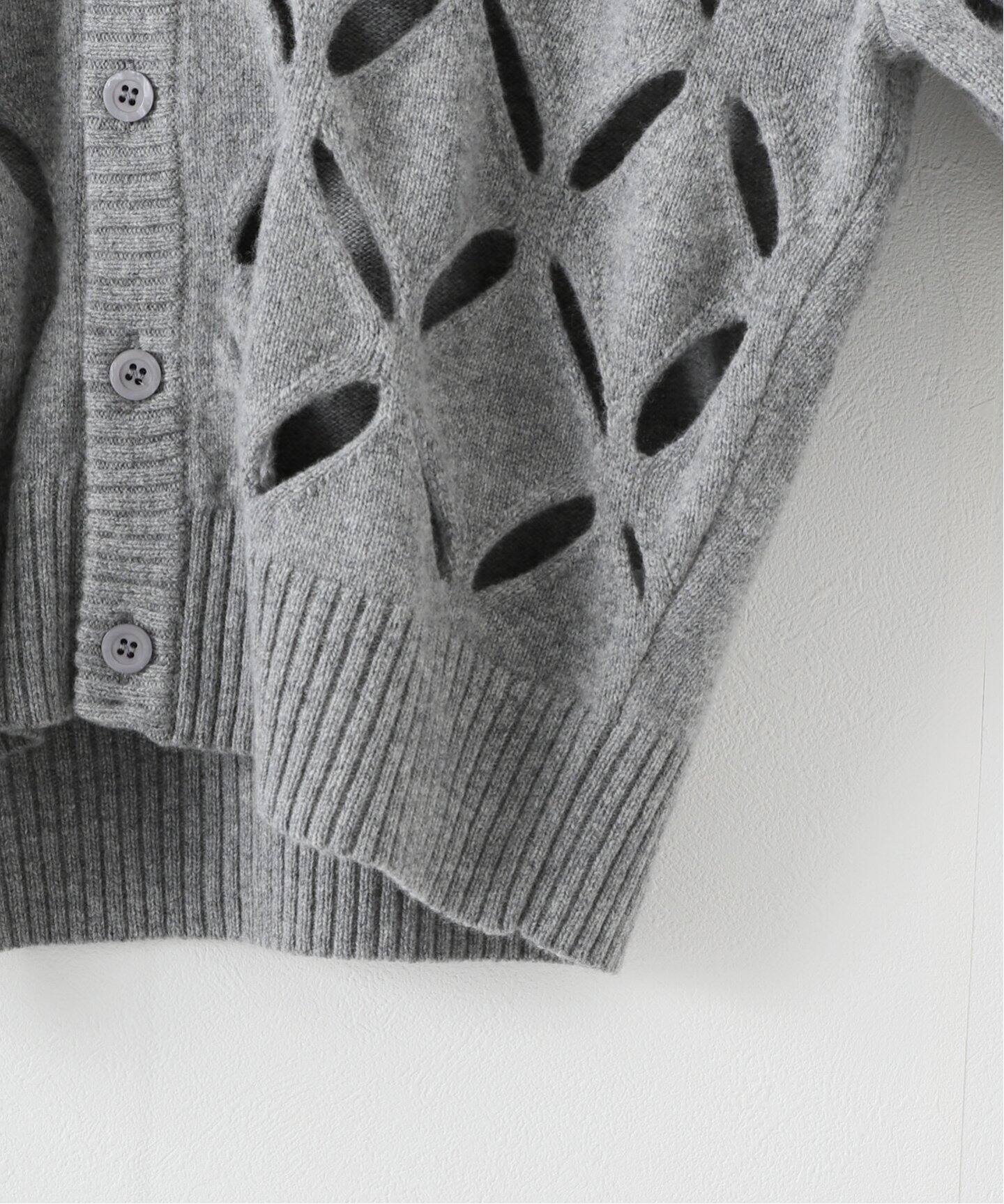 STEFAN COOKE / ステファンクック】 Slashed cardigan（ニット  