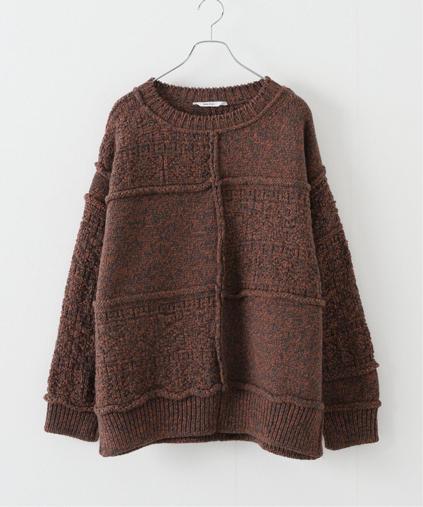 Name. / ネーム】PATCHWORK KNIT SWEATER（ニット／セーター）｜JOINT 