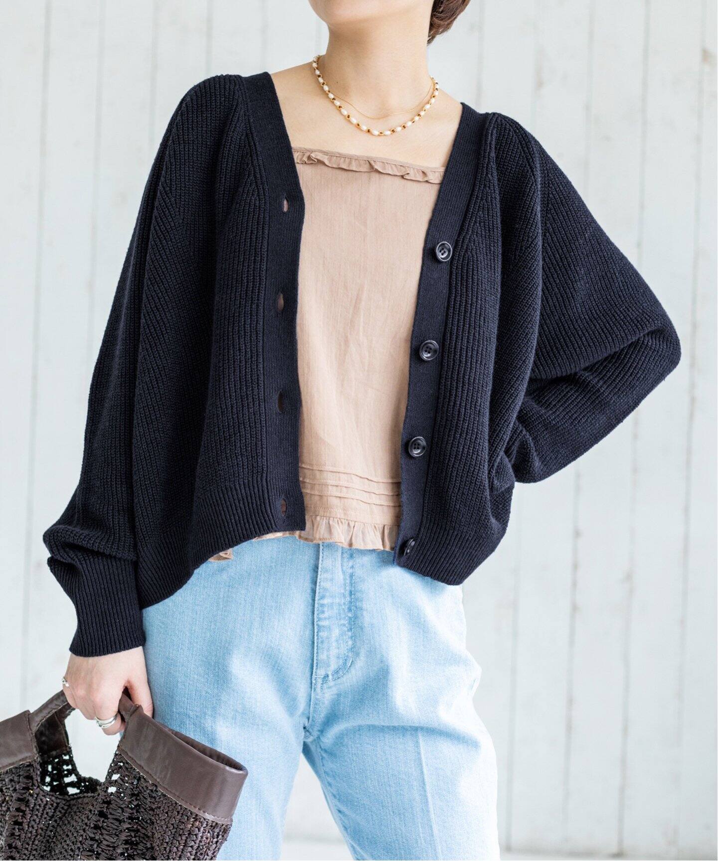 リネンコットンシルク畦カーディガン（カーディガン）｜IENA（イエナ  